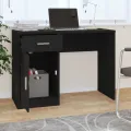 Bureau avec tiroir et armoire Noir 100x40x73 cm Bois ingénierie