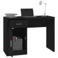 Bureau avec tiroir et armoire Noir 100x40x73 cm Bois ingénierie