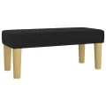 cadre de lit avec matelas Noir 100x200 cm Tissu