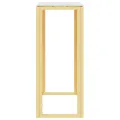 Table console doré 70x30x70 cm acier inoxydable et verre