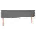 Tête de lit avec oreilles Gris foncé 183x23x78/88 cm Tissu