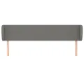 Tête de lit avec oreilles Gris foncé 183x23x78/88 cm Tissu