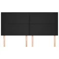Têtes de lit 4 pcs Noir 90x5x78/88 cm Similicuir