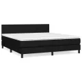 cadre de lit avec matelas Noir 180x200 cm Tissu