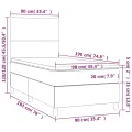 cadre de lit avec matelas Noir 90x190 cm Similicuir