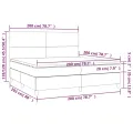 cadre de lit avec matelas Blanc 200x200cm Similicuir