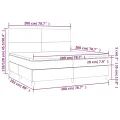 cadre de lit avec matelas et LED Blanc 200x200 cm