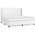 cadre de lit avec matelas Blanc 200x200cm Similicuir