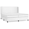 cadre de lit avec matelas Blanc 200x200cm Similicuir