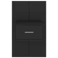 Tables de chevet murales 2 pcs Noir