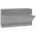 Banc à chaussures Sonoma gris 80x24x45 cm Bois d'ingénierie