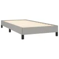 cadre de lit avec matelas Gris clair 90x200 cm Tissu