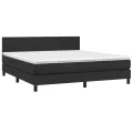 cadre de lit avec matelas et LED Noir 160x200 cm