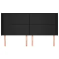 Tête de lit avec oreilles Noir 163x16x118/128 cm Similicuir