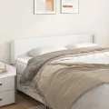 Tête de lit avec oreilles Blanc 163x16x78/88 cm Similicuir