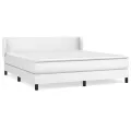 cadre de lit avec matelas Blanc 160x200cm Similicuir