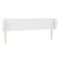 Tête de lit avec oreilles Blanc 163x23x78/88 cm Similicuir