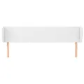 Tête de lit avec oreilles Blanc 163x23x78/88 cm Similicuir