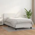 cadre de lit avec matelas Blanc 90x200 cm Similicuir
