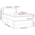 cadre de lit avec matelas Blanc 90x200 cm Similicuir