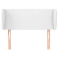 Tête de lit avec oreilles Blanc 83x23x78/88 cm Similicuir