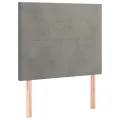 cadre de lit et matelas Gris clair 120x200cm Velours