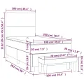 cadre de lit avec matelas Noir 100x200 cm Similicuir