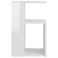 Table d'appoint Blanc brillant 36x30x56 cm Aggloméré