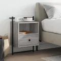 Table de chevet murale sonoma gris 40x30x61cm bois d'ingénierie