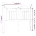 Tête de lit métal blanc 120 cm
