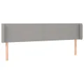 Tête de lit avec oreilles Gris clair 163x16x78/88 cm Tissu