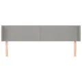Tête de lit avec oreilles Gris clair 163x16x78/88 cm Tissu