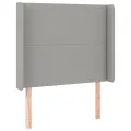 cadre de lit matelas LED Gris clair 80x200cm Tissu