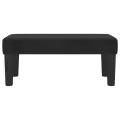 Banc Noir 70x30x30 cm Velours