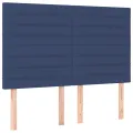 cadre de lit avec matelas Bleu 140x200 cm Tissu