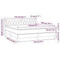 cadre de lit avec matelas Noir 160x200 cm Tissu