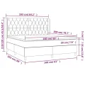 cadre de lit avec matelas Noir 160x200 cm Tissu