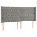 cadre de lit matelas et LED Gris clair 200x200 cm