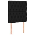 cadre de lit avec matelas et LED Noir 80x200cm Tissu