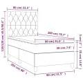 cadre de lit avec matelas et LED Noir 80x200cm Tissu