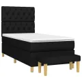 cadre de lit et matelas Noir 80x200 cm Tissu