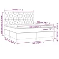 cadre de lit et matelas et LED Noir 160x200 cm Tissu