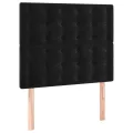 cadre de lit avec matelas Noir 120x200 cm Velours