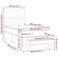 cadre de lit avec matelas Noir 90x190 cm Similicuir
