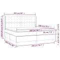 cadre de lit matelas LED Blanc 200x200 cm Similicuir