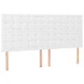 cadre de lit avec matelas Blanc 200x200cm Similicuir
