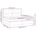 cadre de lit avec matelas Blanc 200x200cm Similicuir