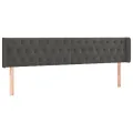 Tête de lit à LED Gris foncé 203x16x78/88 cm Velours