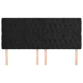 Têtes de lit 4 pcs Noir 100x7x78/88 cm Velours
