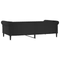 Lit de jour noir 100x200 cm similicuir
